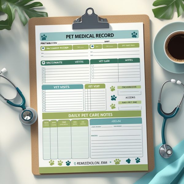 Printable Pet Medical Records & Care Tracker - Image 2